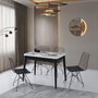 Hanah Home Dolunay - 1281 Mesa de comedor extensible mármol blanco